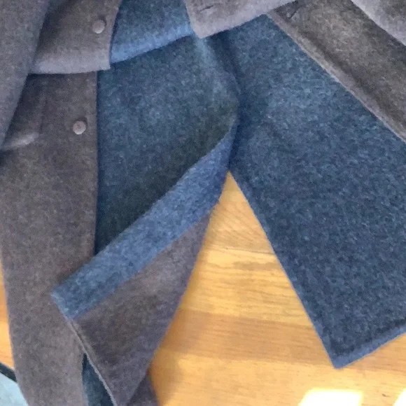 J. Jill Alpaca Lambs wool coat (charcoal/brown, reversible) - Picture 6 of 8